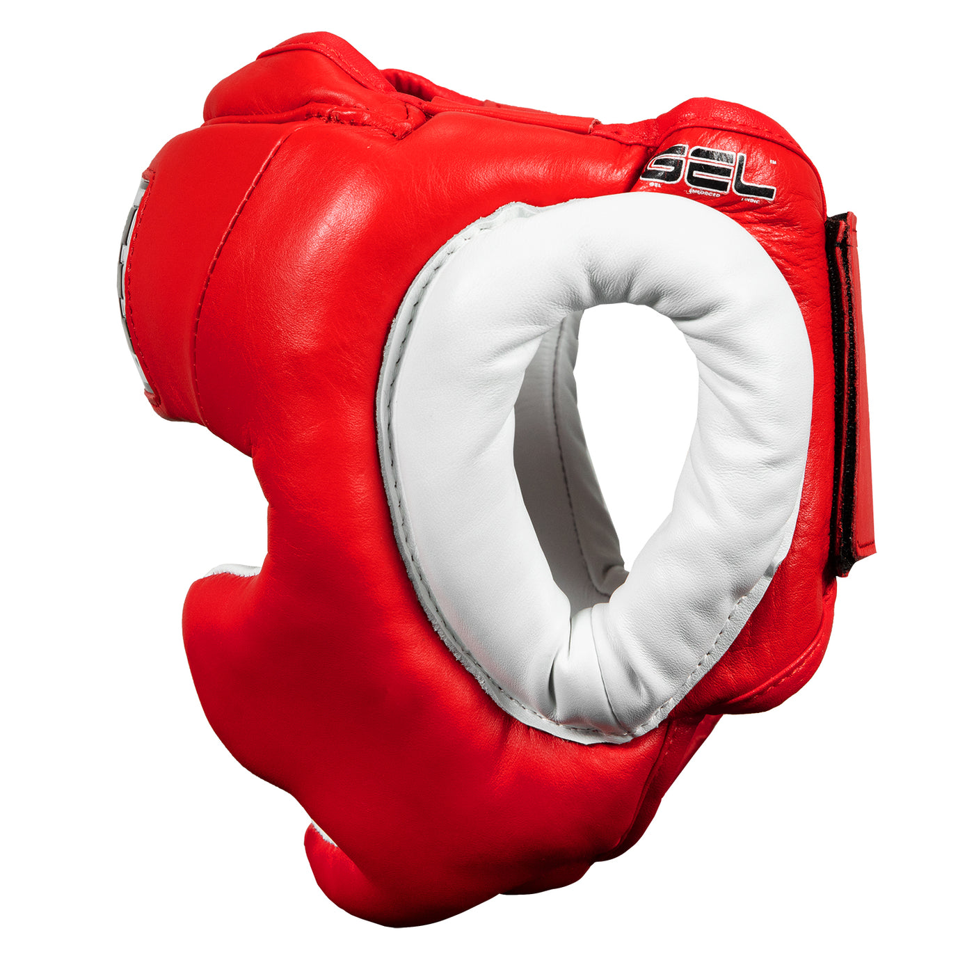 variant:Red::TITLE Boxing Gel World Full Face Training Headgear side view