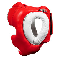 variant:Red::TITLE Boxing Gel World Full Face Training Headgear side view