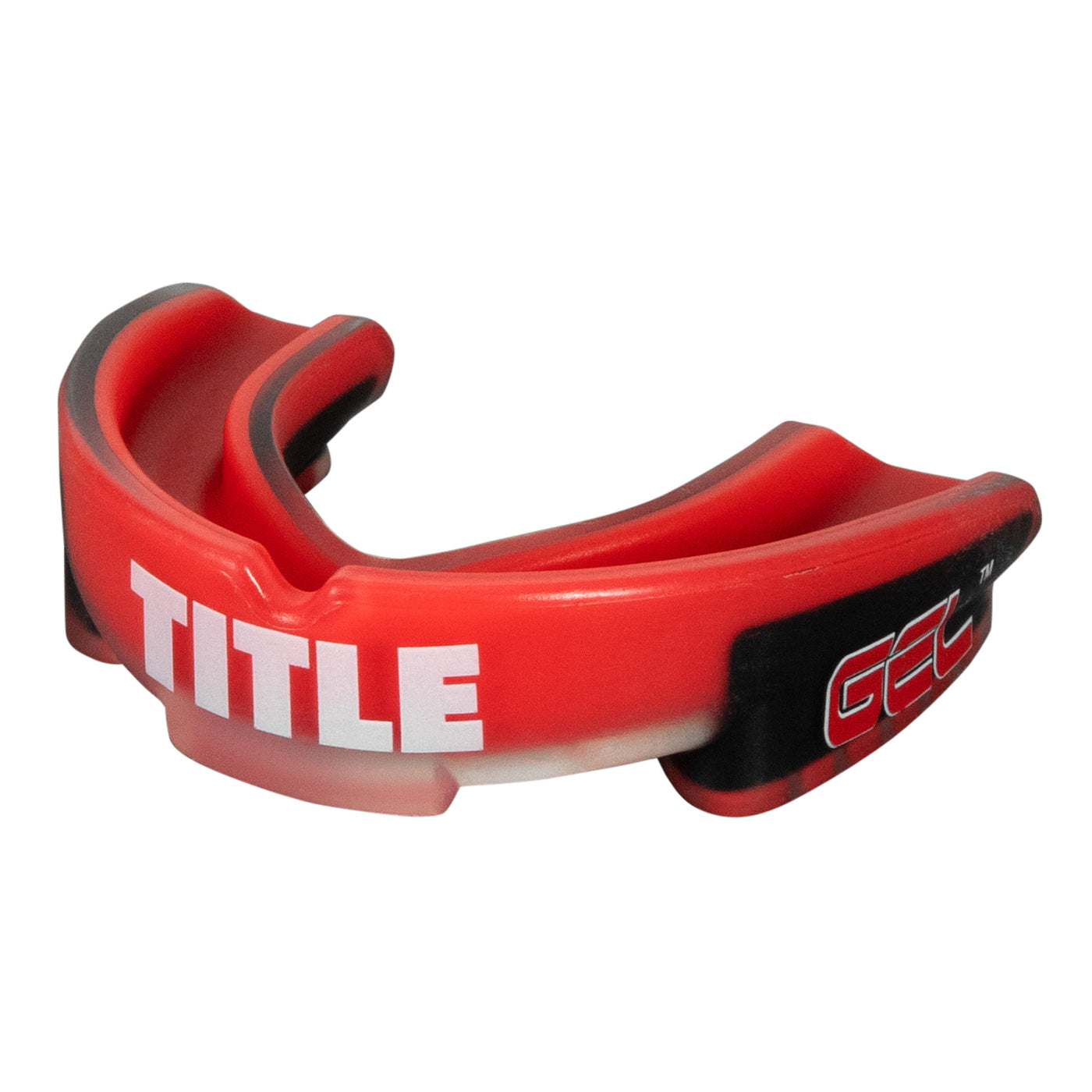 color:Red/Black::TITLE Boxing Gel Triple-Shox Mouth Guard 2.0 main view