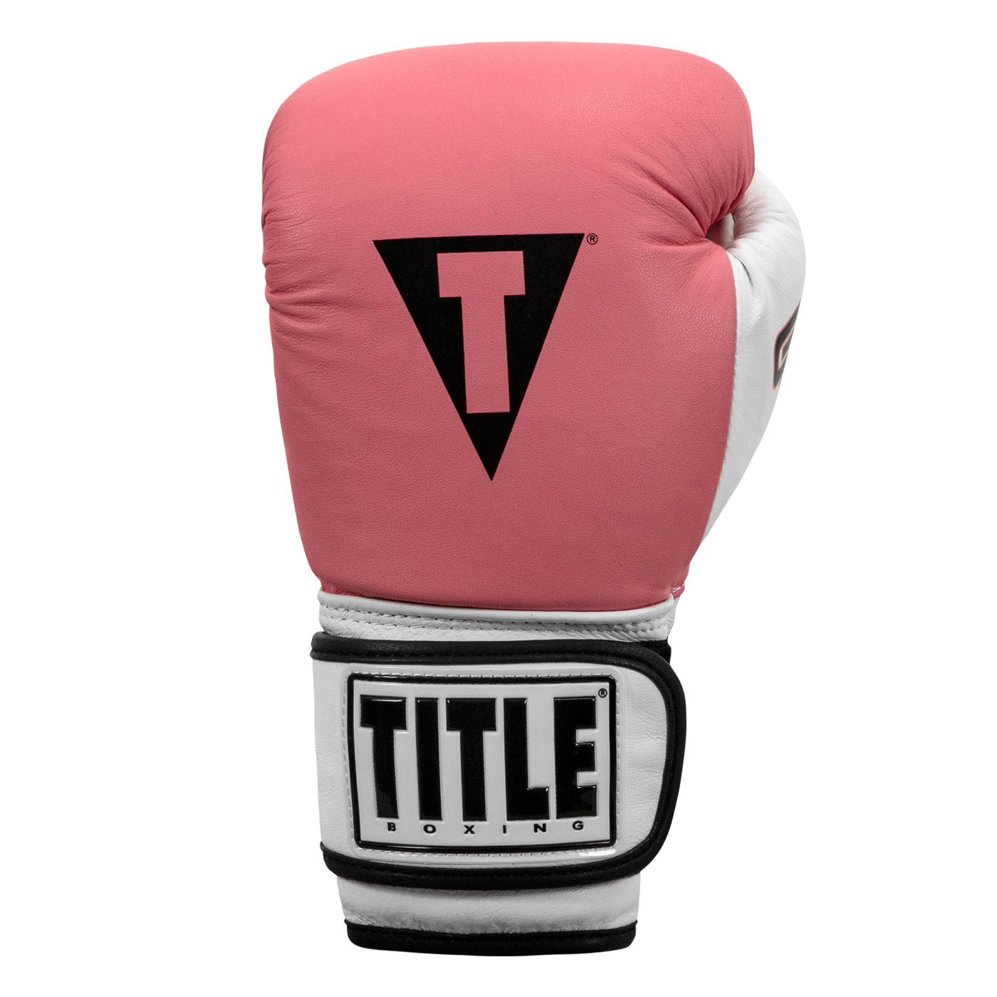 variant:Pink/White::TITLE Boxing Gel World Bag Gloves back view
