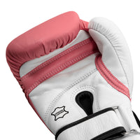 variant:Pink/White::TITLE Boxing Gel World Bag Gloves lay down view