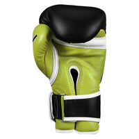 variant:black/lime::TITLE Boxing Gel World 2.0 Bag Gloves back view