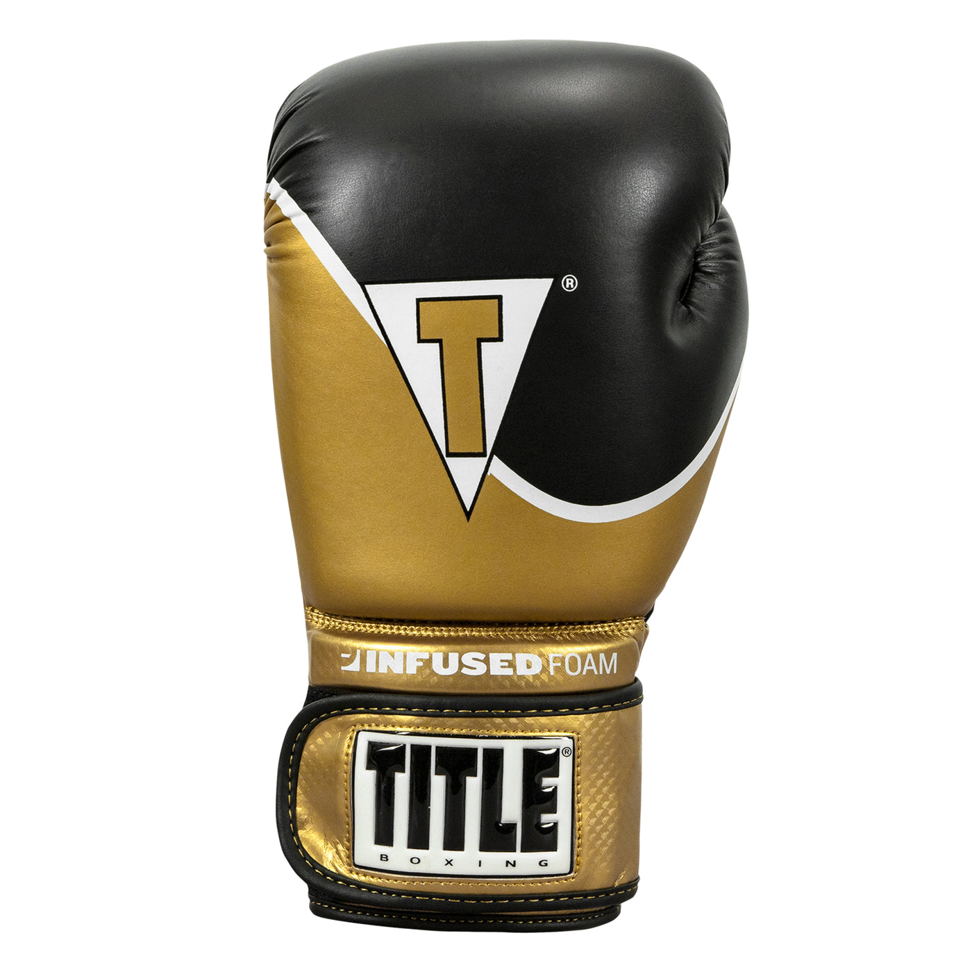 variant:gold/black::TITLE Boxing Infused Foam Interrogate Training Gloves 2.0 third view