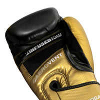 variant:gold/black::TITLE Boxing Infused Foam Interrogate Training Gloves 2.0 fifth view
