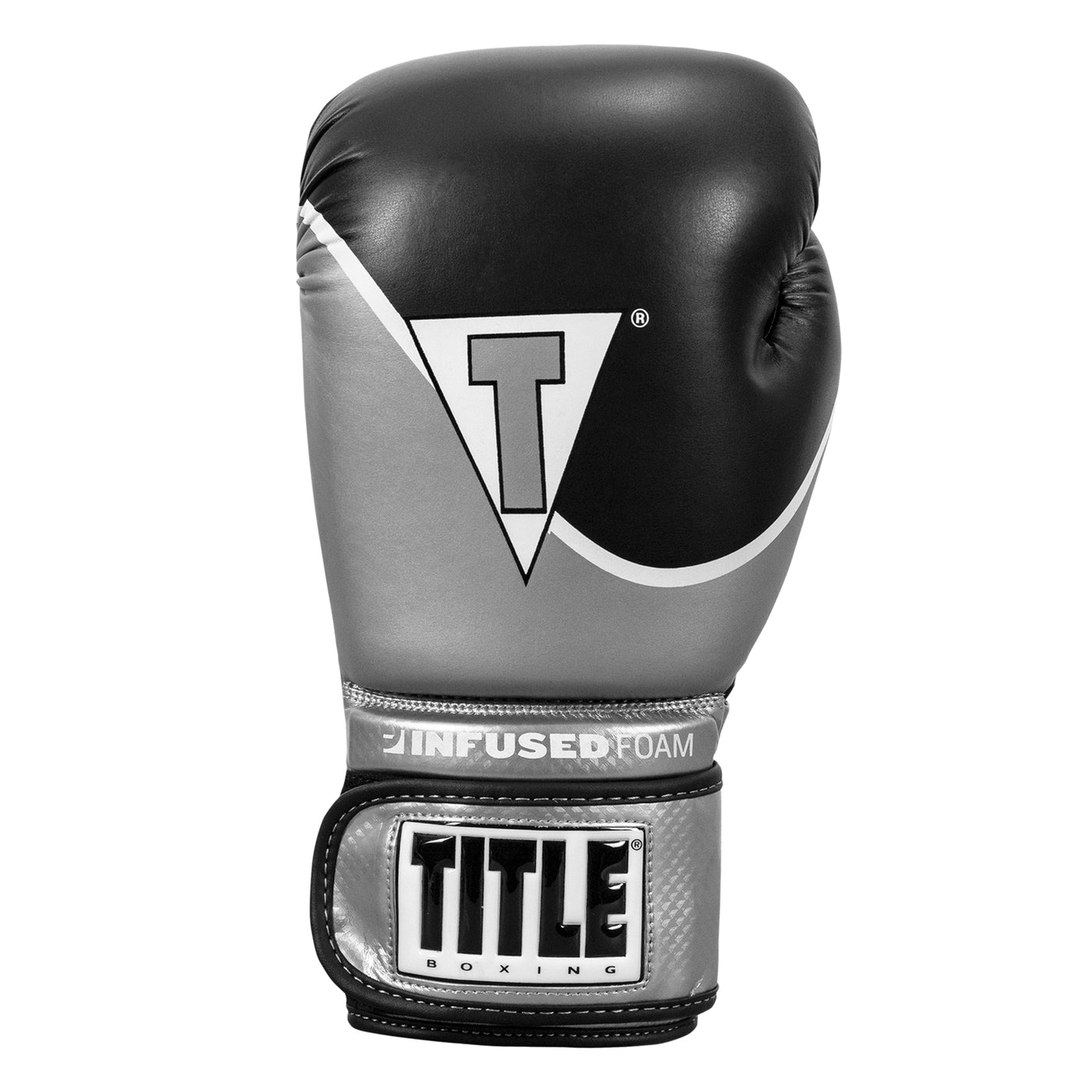 variant:silver/black::TITLE Boxing Infused Foam Interrogate Training Gloves 2.0 third view