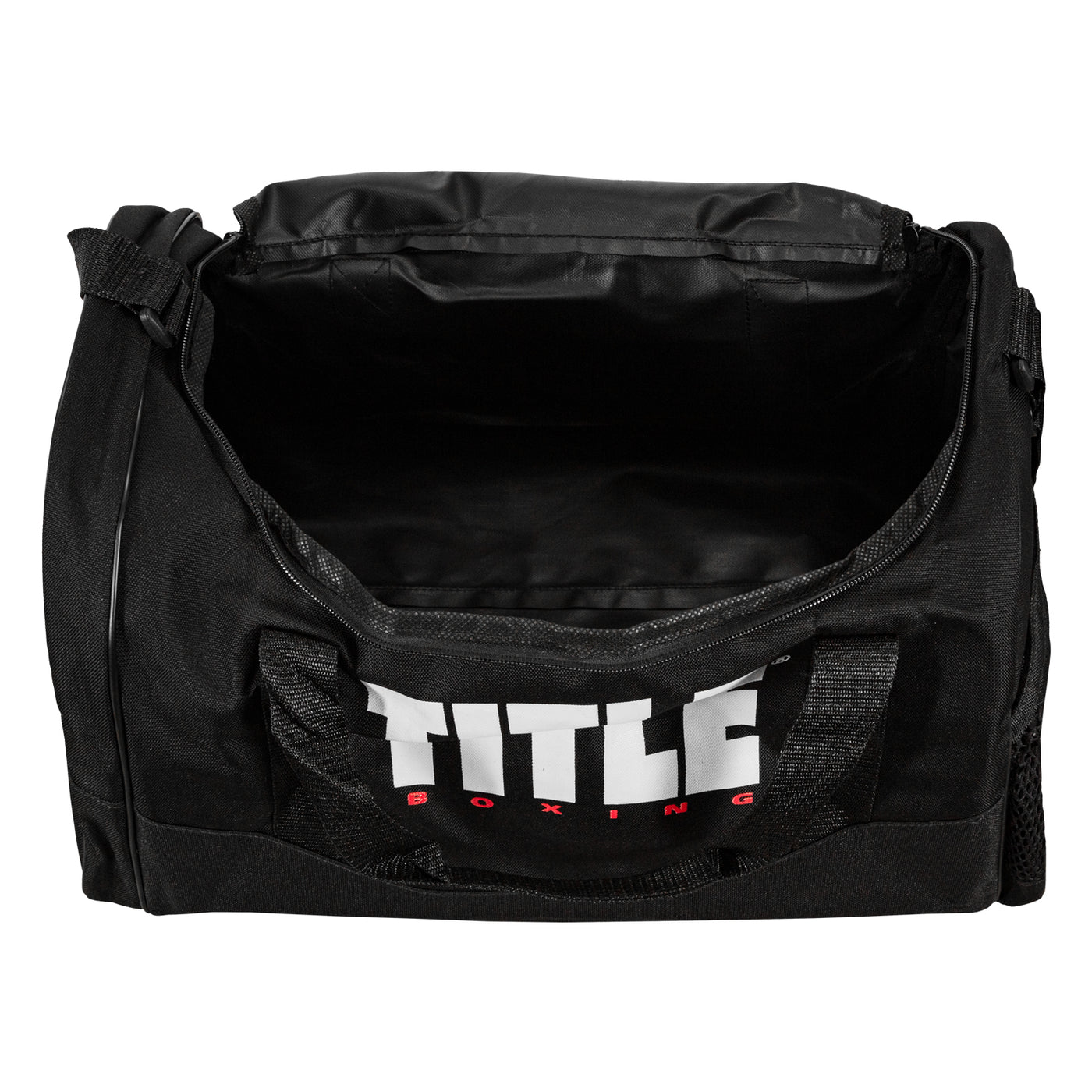 variant:black::TITLE Boxing Individual Sport Bag open on top