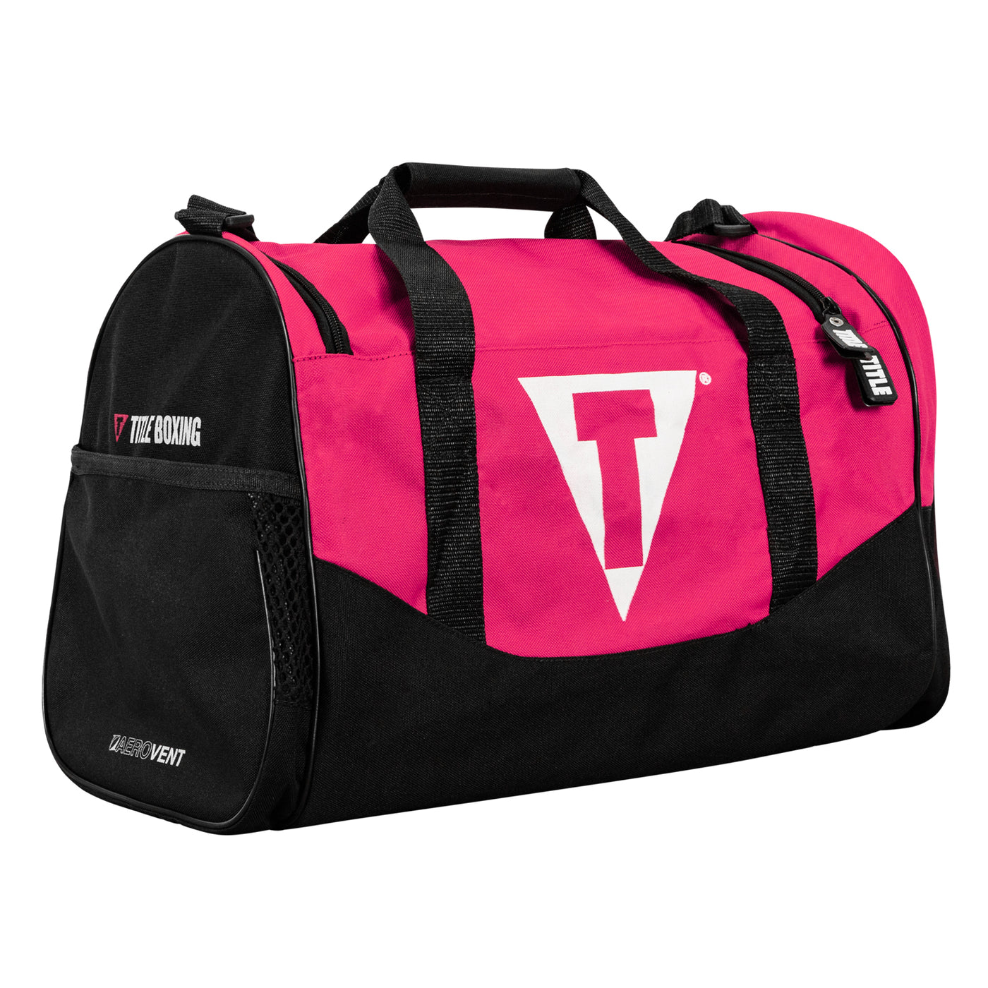 variant:pink::TITLE Boxing Individual Sport Bag side view t side
