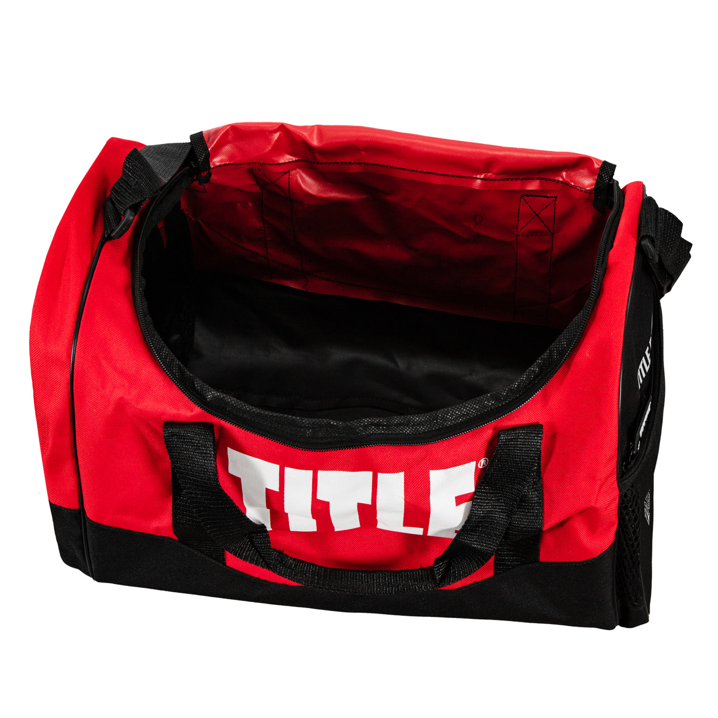 variant:red::TITLE Boxing Individual Sport Bag top open 