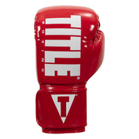 variant:Red/White::TITLE Boxing Inferno Intensity Elastic Training Gloves front view