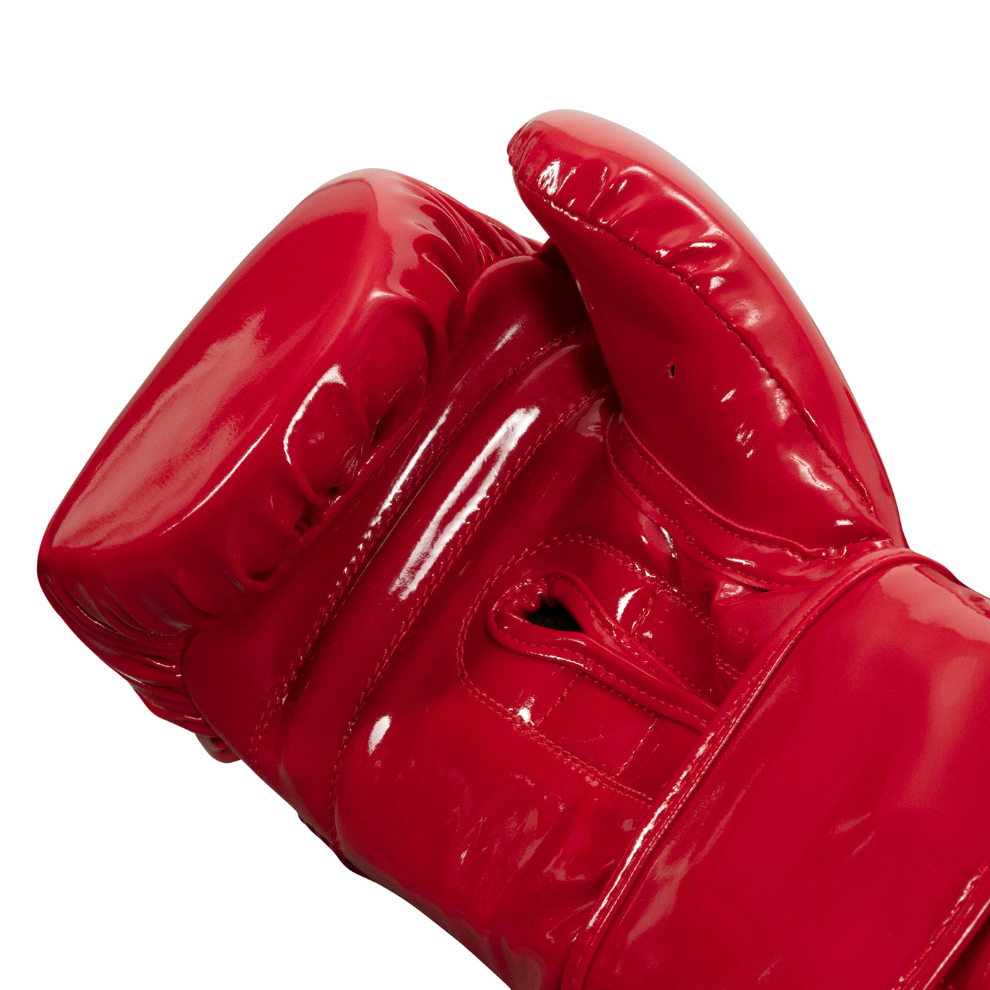 variant:Red/White::TITLE Boxing Inferno Intensity Elastic Training Gloves hand view