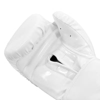 variant:White::TITLE Boxing Inferno Intensity Elastic Training Gloves hand view