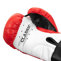 variant:red/black/white::TITLE Classic Kid & Youth Boxing Gloves 2.0 palm view closeup