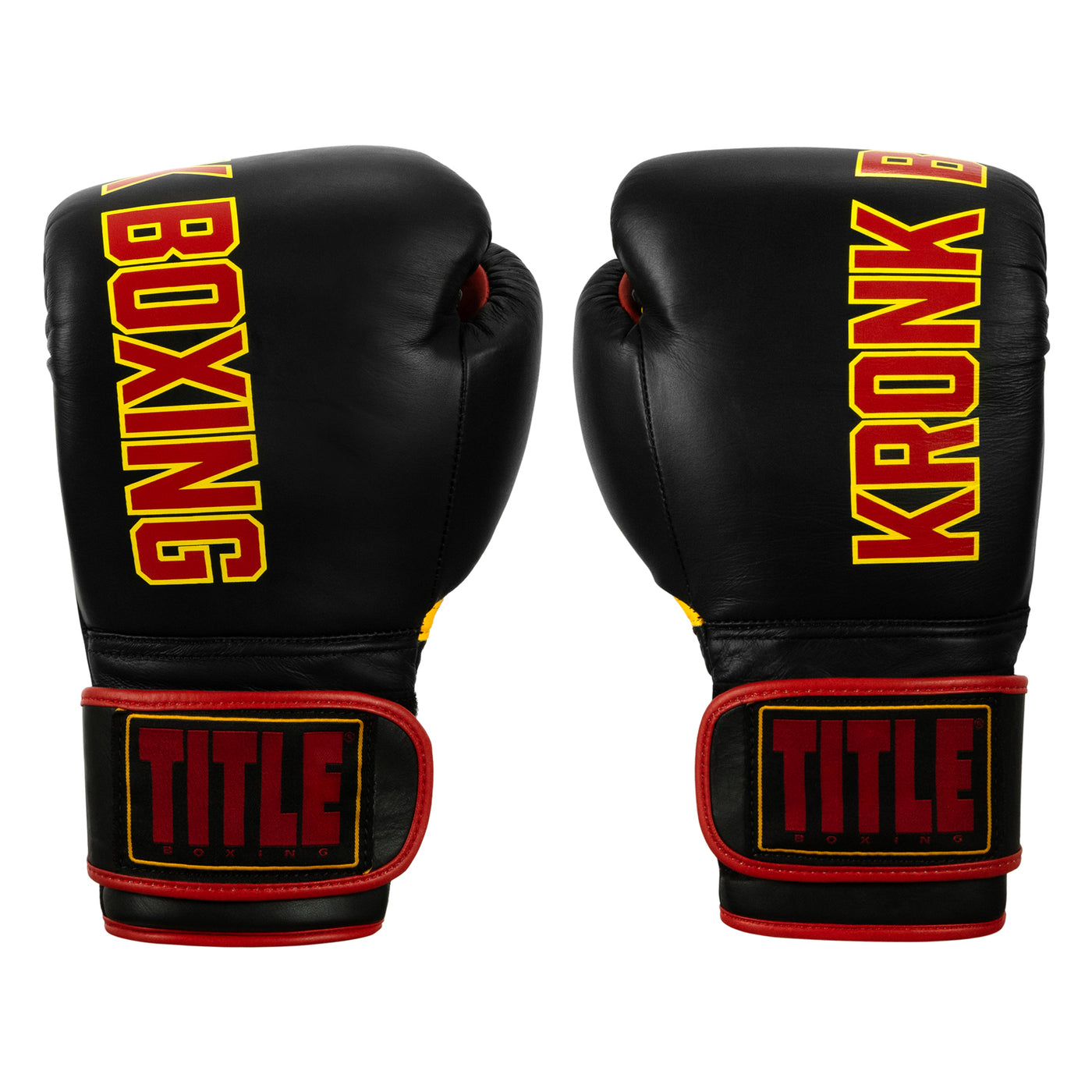 color:black/red::KRONK Boxing Leather Bag Gloves main view
