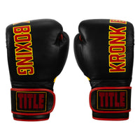 color:black/red::KRONK Boxing Leather Bag Gloves main view