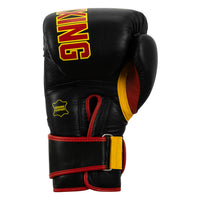 variant:black/red::KRONK Boxing Leather Bag Gloves single view back view