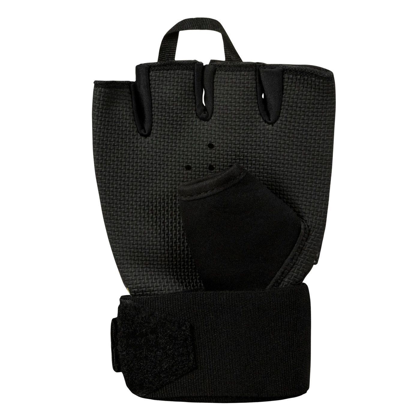 variant:black/gold::TITLE Boxing Defender Sublimated Glove Wraps