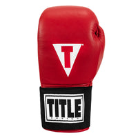 variant:red::TITLE Boxing Masters USA Boxing Competition Gloves - Elastic front view