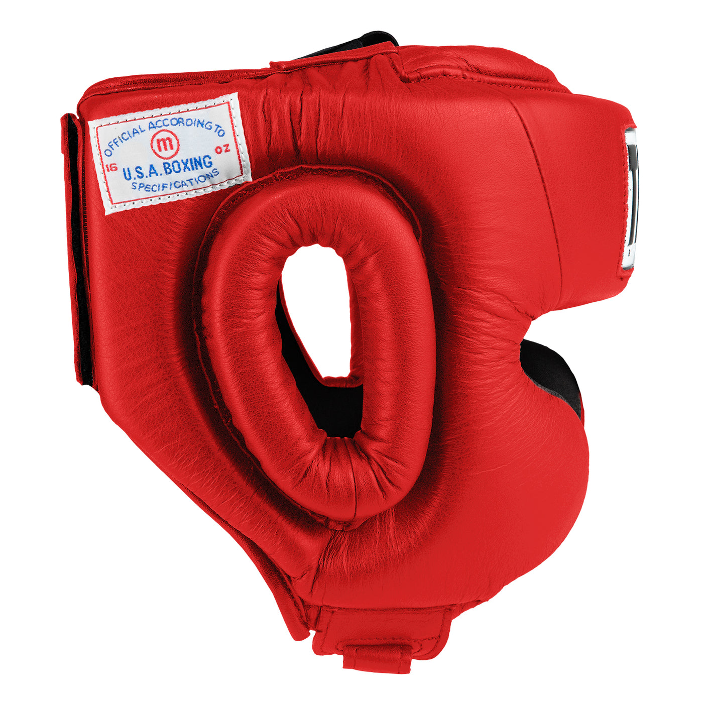 variant:red::TITLE Boxing USA Boxing Masters Competition Headgear side view