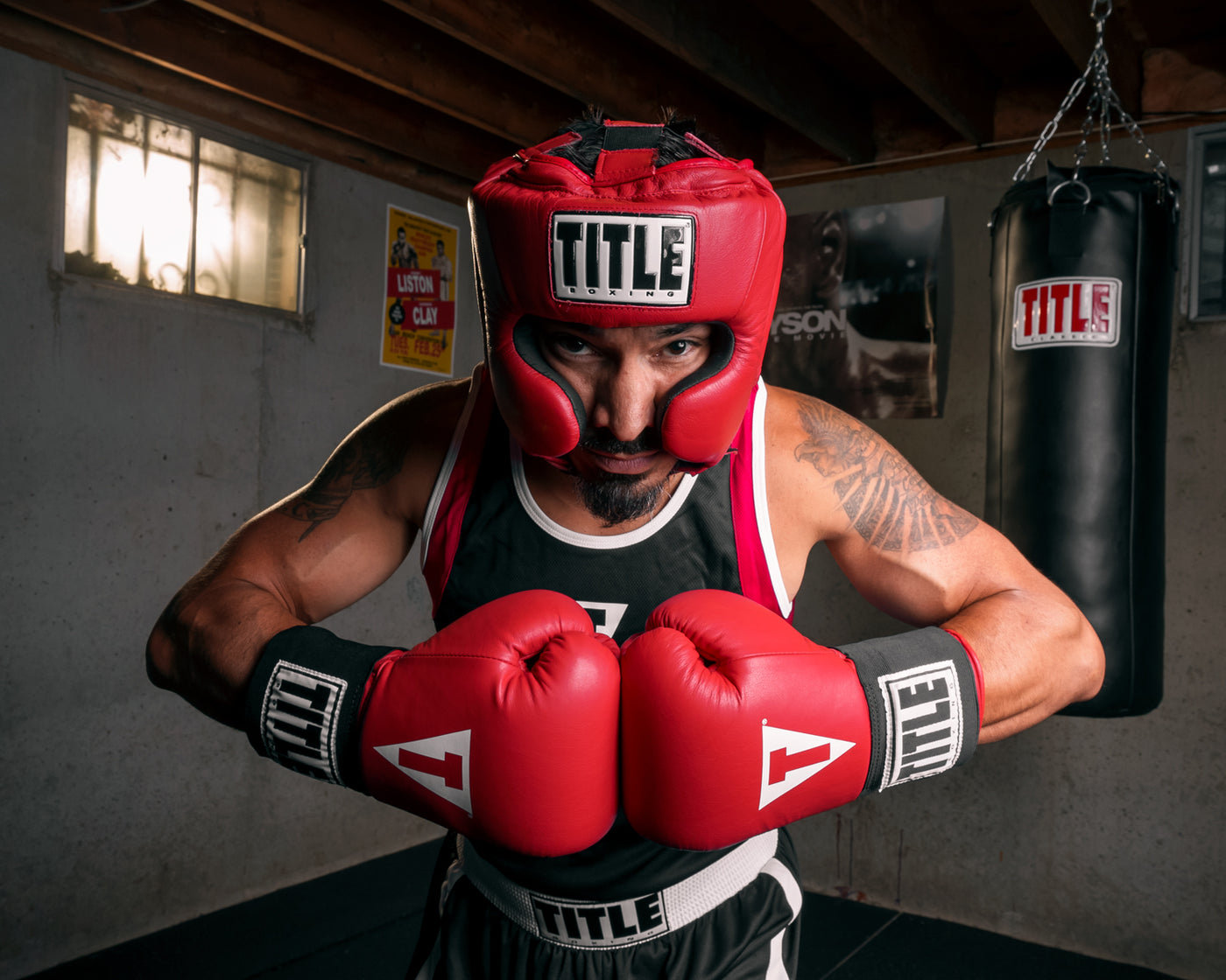 variant:red::TITLE Boxing USA Boxing Masters Competition Headgear guy hands together