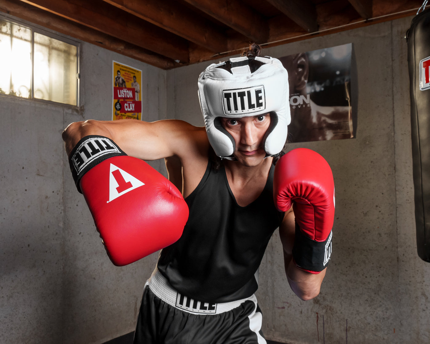 variant:white::TITLE Boxing USA Boxing Masters Competition Headgear boxing right jab