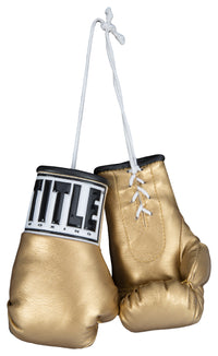 variant:shiny gold:TITLE Boxing 3.5” Mini Boxing Gloves hanging gloves