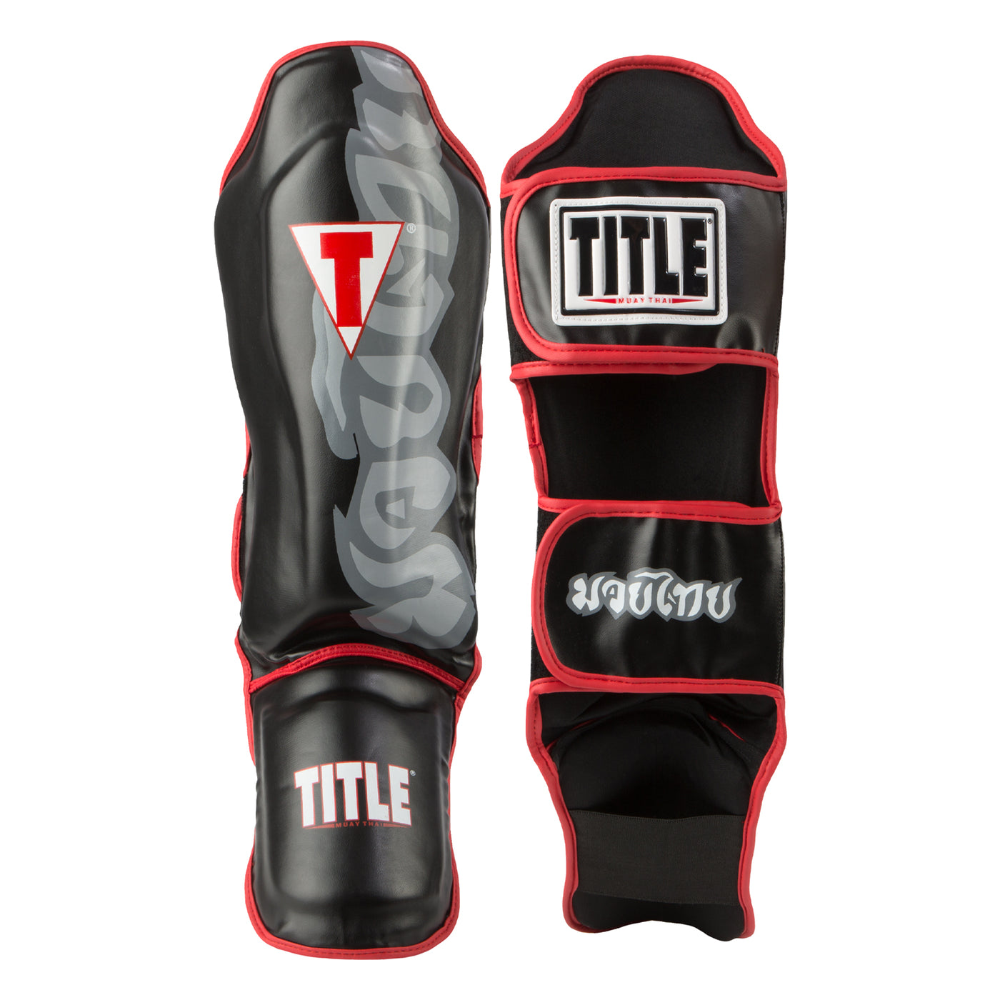 variant:lifestyle::TITLE Muay Thai Pao Shin-Instep Guards 2.0 front and back