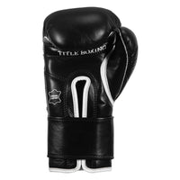 variant:black::TITLE Boxing Old School Leather Bag Gloves 2.0 back view