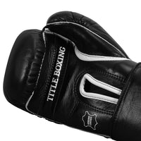 variant:black::TITLE Boxing Old School Leather Bag Gloves 2.0 palm view
