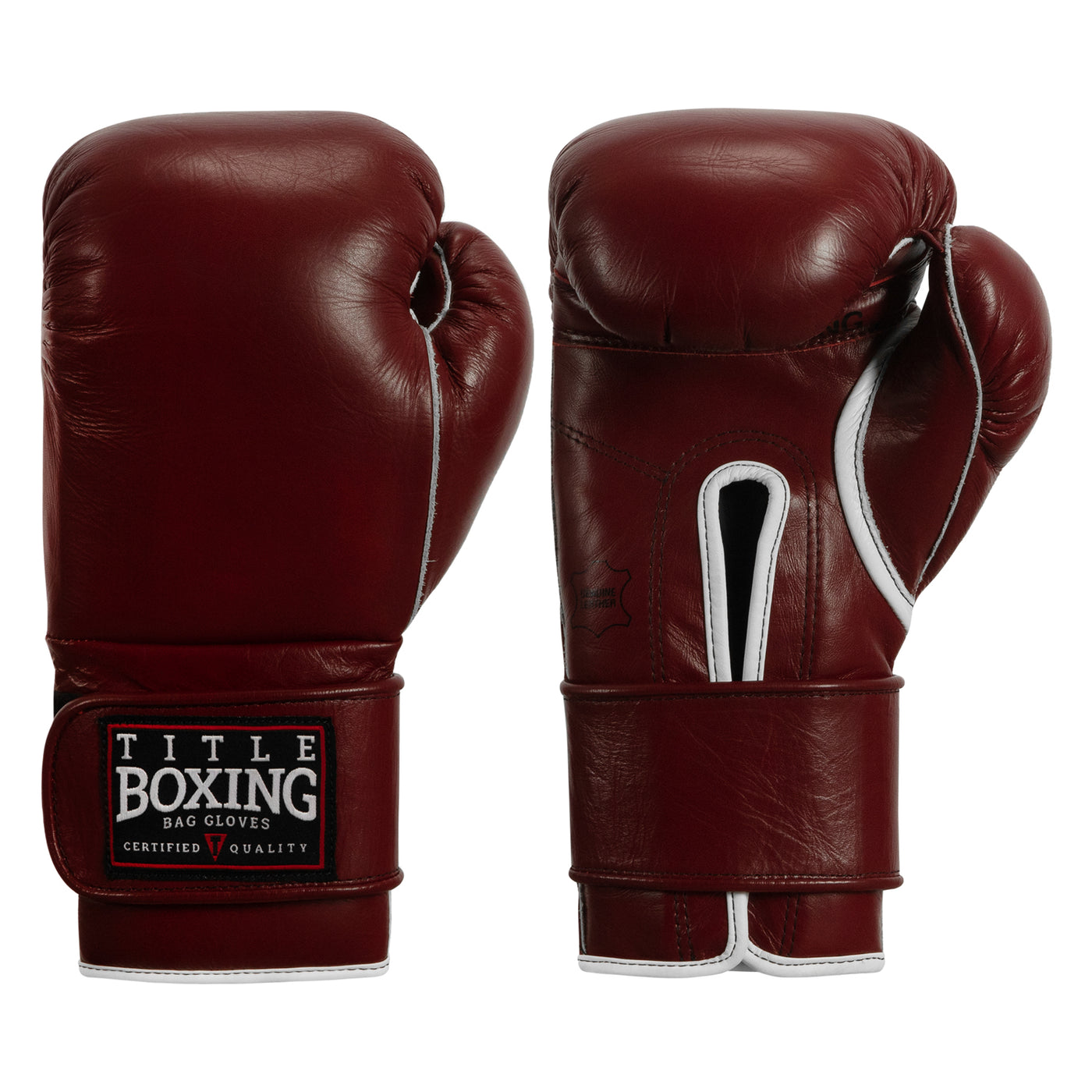 color:maroon::TITLE Boxing Old School Leather Sparring Gloves 2.0 main view
