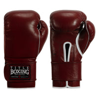 color:maroon::TITLE Boxing Old School Leather Sparring Gloves 2.0 main view