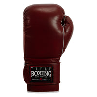 variant:maroon::TITLE Boxing Old School Leather Sparring Gloves 2.0 front view