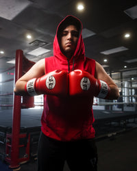 variant:Red::Pro Mex Professional Bag Gloves V3.0 man posing in gloves