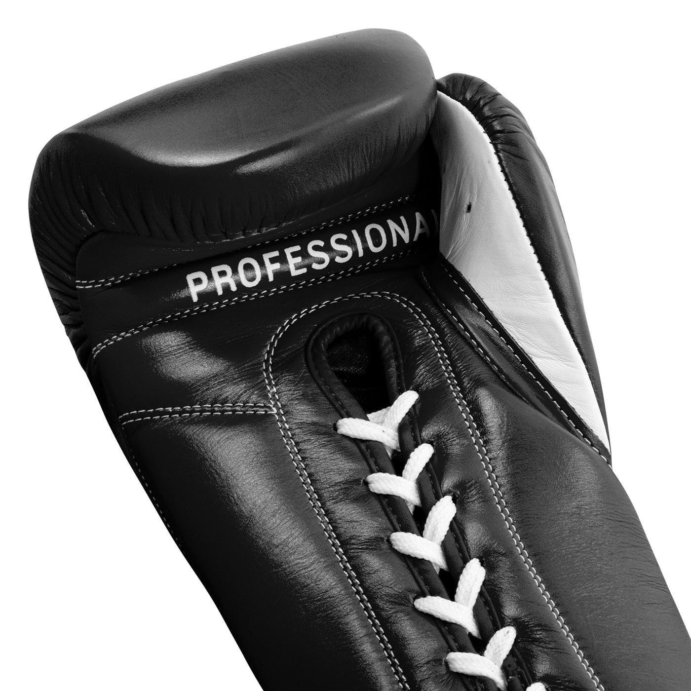 variant:Black/White::Pro Mex Professional Lace Sparring Gloves V3.0 palm view