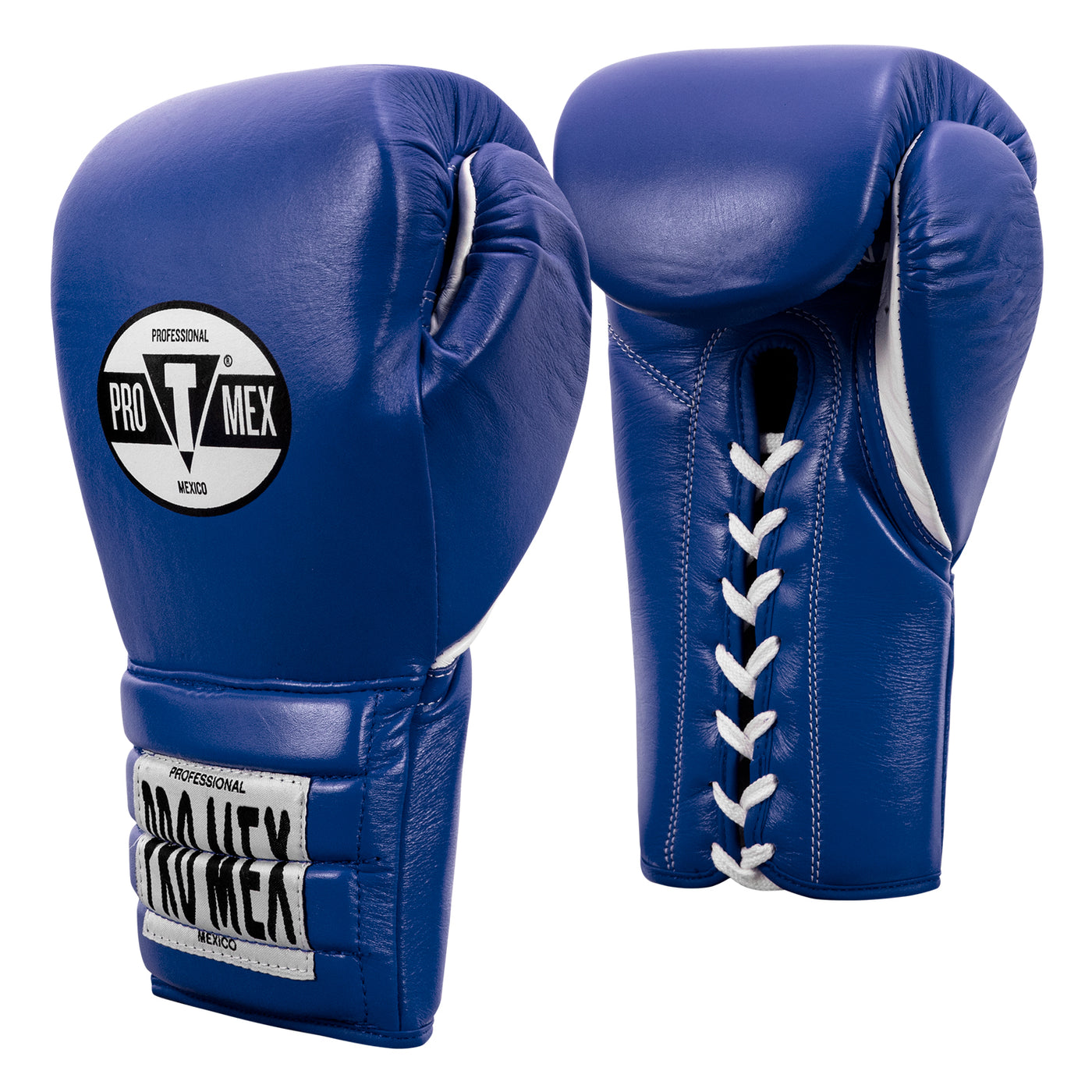 variant:Blue/White::Pro Mex Professional Lace Sparring Gloves V3.0 side view