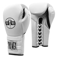 variant:white/black::Pro Mex Professional Lace Sparring Gloves V3.0  side view