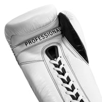 variant:white/black::Pro Mex Professional Lace Sparring Gloves V3.0 palm view