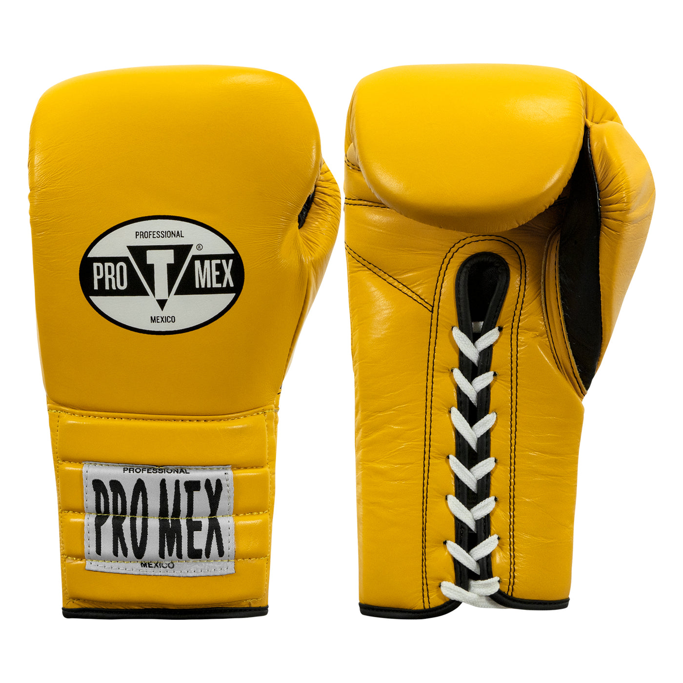 color:Yellow/Black::Pro Mex Professional Lace Sparring Gloves V3.0 main view