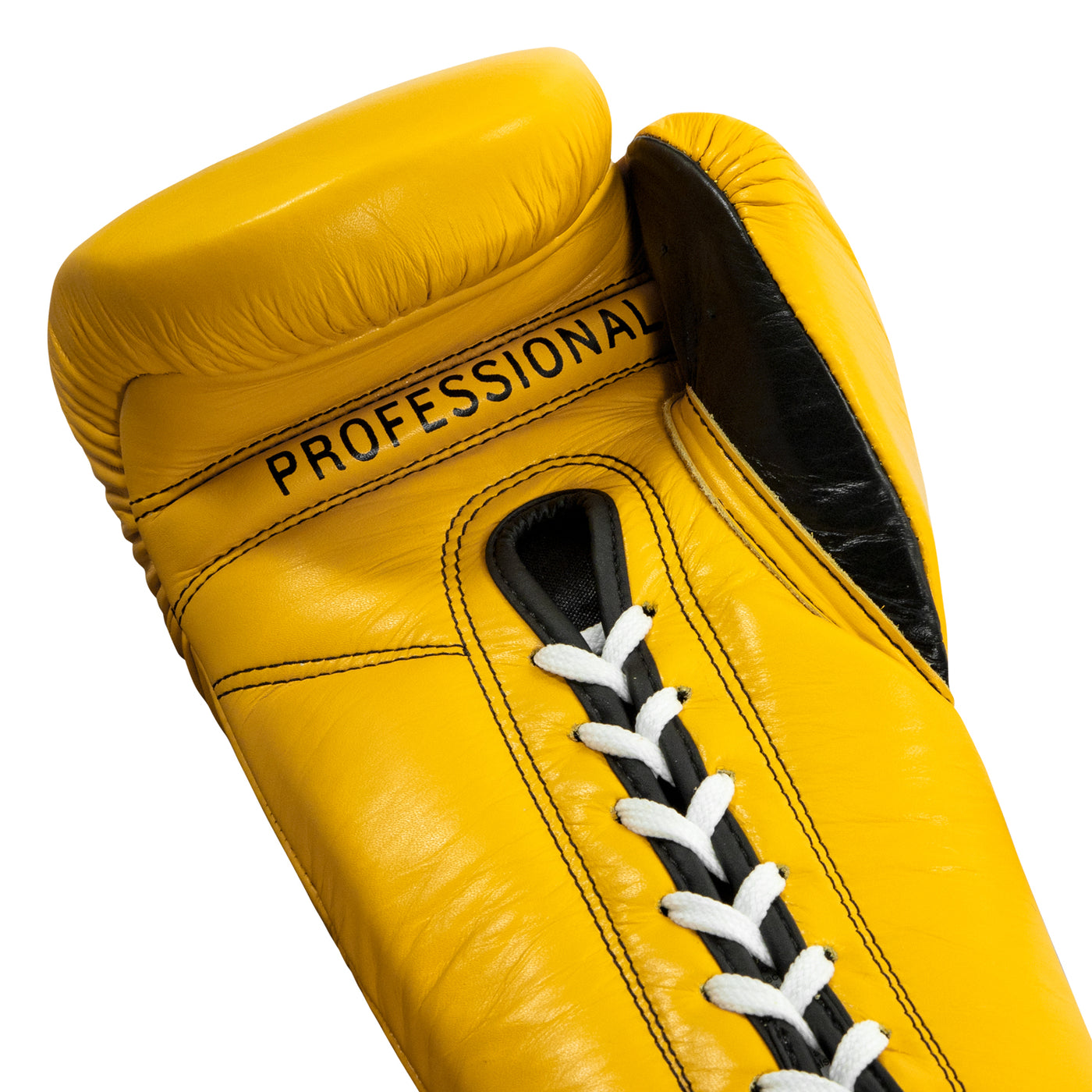 variant:Yellow/Black::Pro Mex Professional Lace Sparring Gloves V3.0 palm viwe