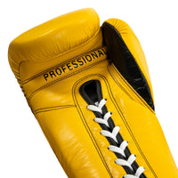 variant:Yellow/Black::Pro Mex Professional Lace Sparring Gloves V3.0 palm viwe