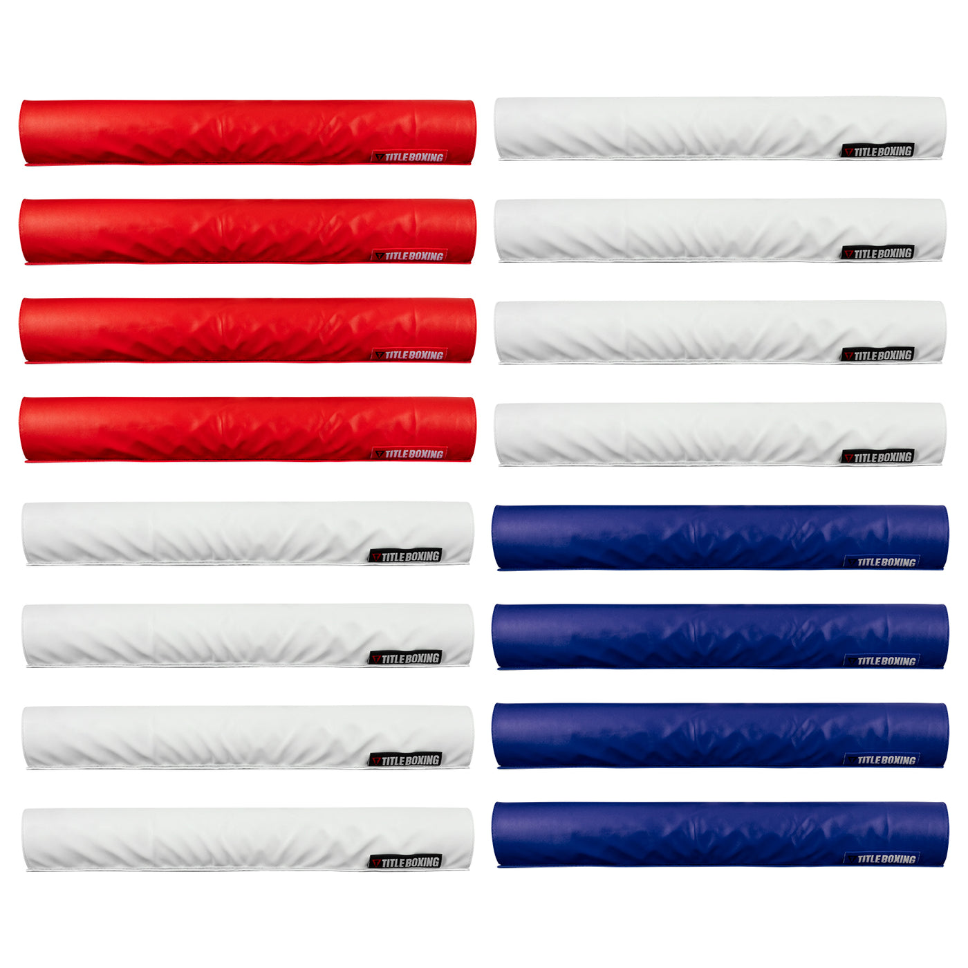 color:RD/WH/BL::TITLE Boxing Ring Turnbuckle Covers main view