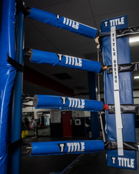 variant:RD/WH/BL::TITLE Boxing Ring Turnbuckle Covers gym view blue