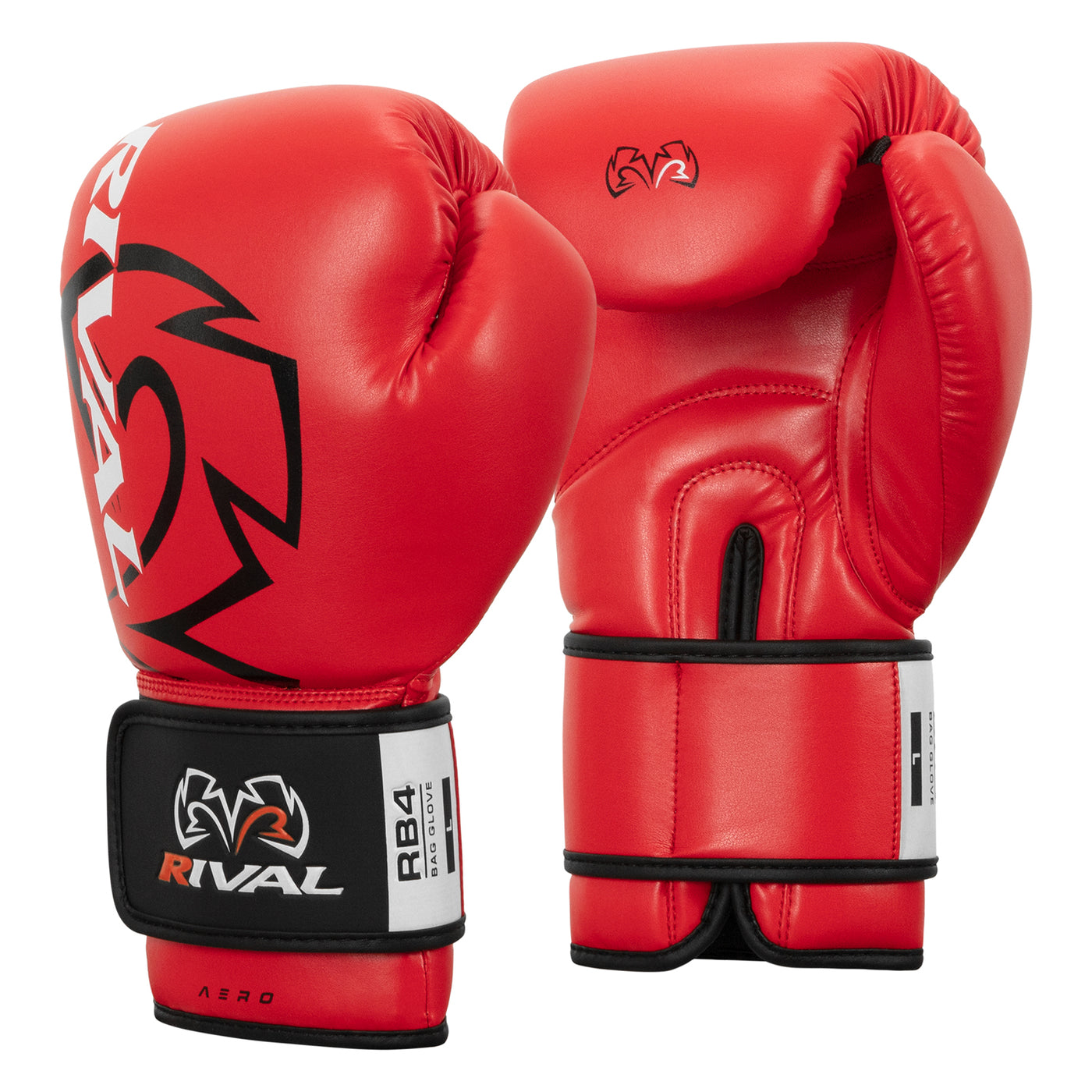 variant:red::Rival Boxing Bag Boxing Gloves side by side view