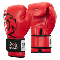 variant:red::Rival Boxing Bag Boxing Gloves side by side view