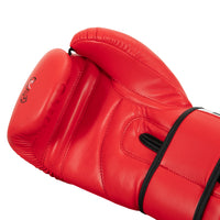 variant:red::Rival Boxing Bag Boxing Gloves single glove palm view closeup