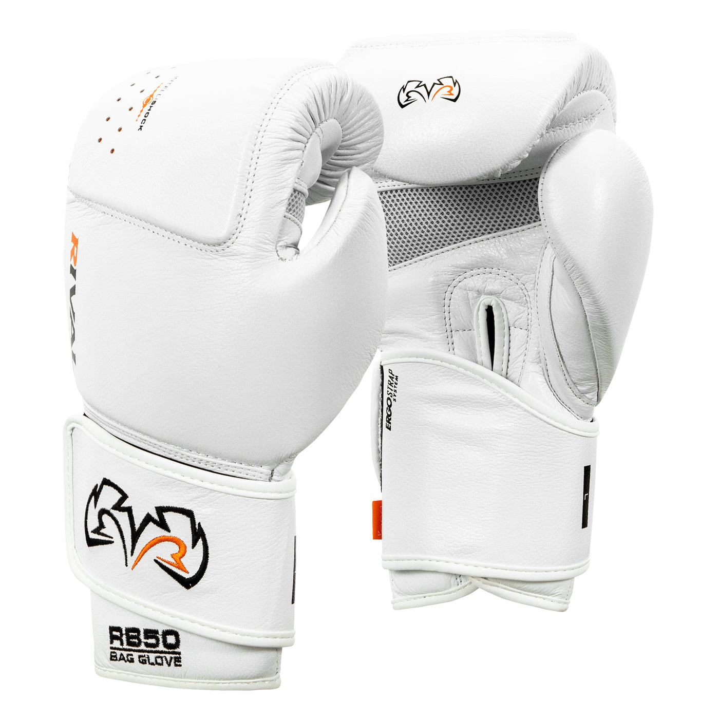 variant:white::Rival Boxing Intelli-Shock Leather Bag Gloves