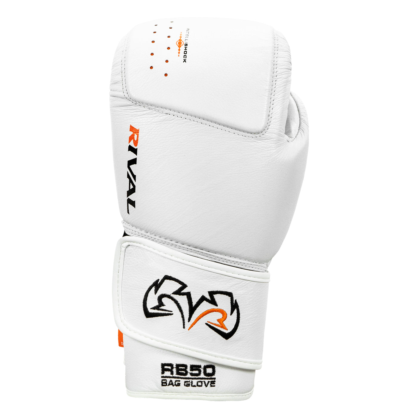 variant:white::Rival Boxing Intelli-Shock Leather Bag Gloves