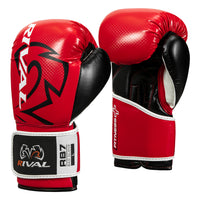 variant:Red::Rival Boxing Fitness Bag Gloves side view