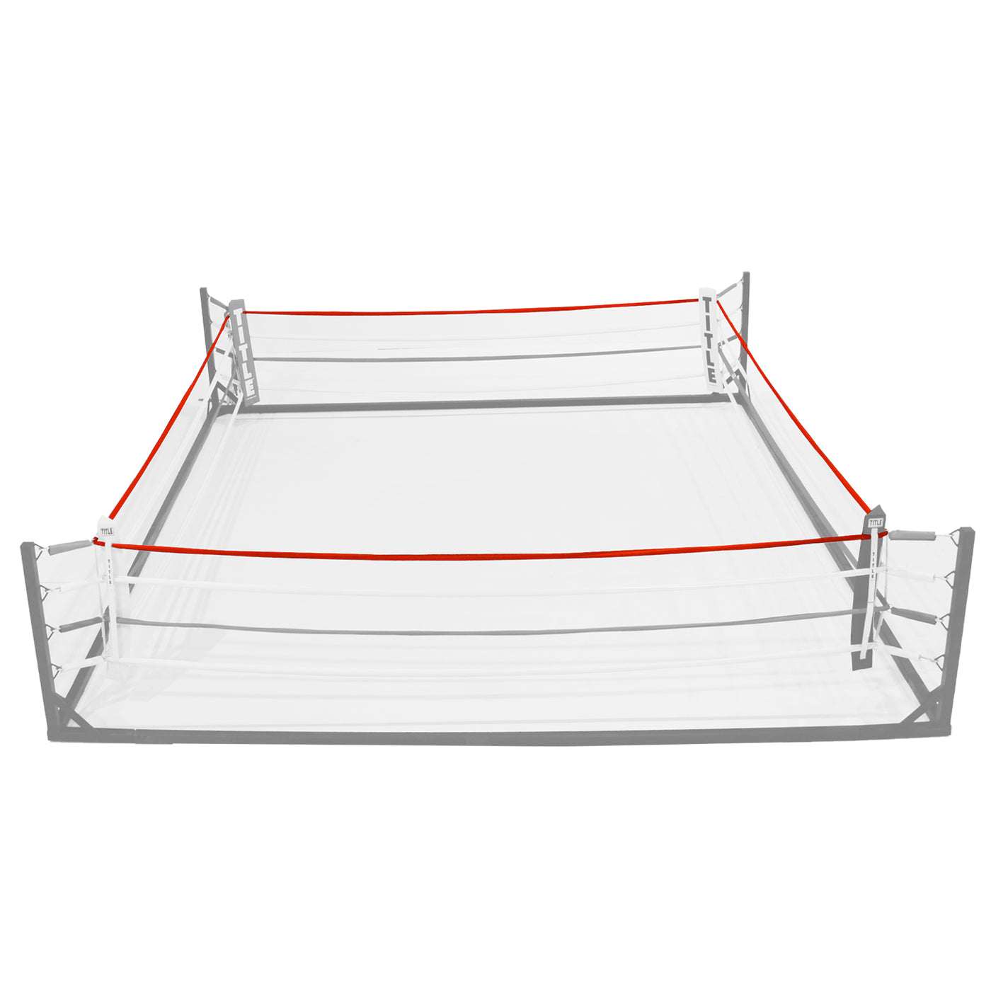variant:white::TITLE Boxing Polycot Ring Rope Cover image showing example of rope cover on boxing ring