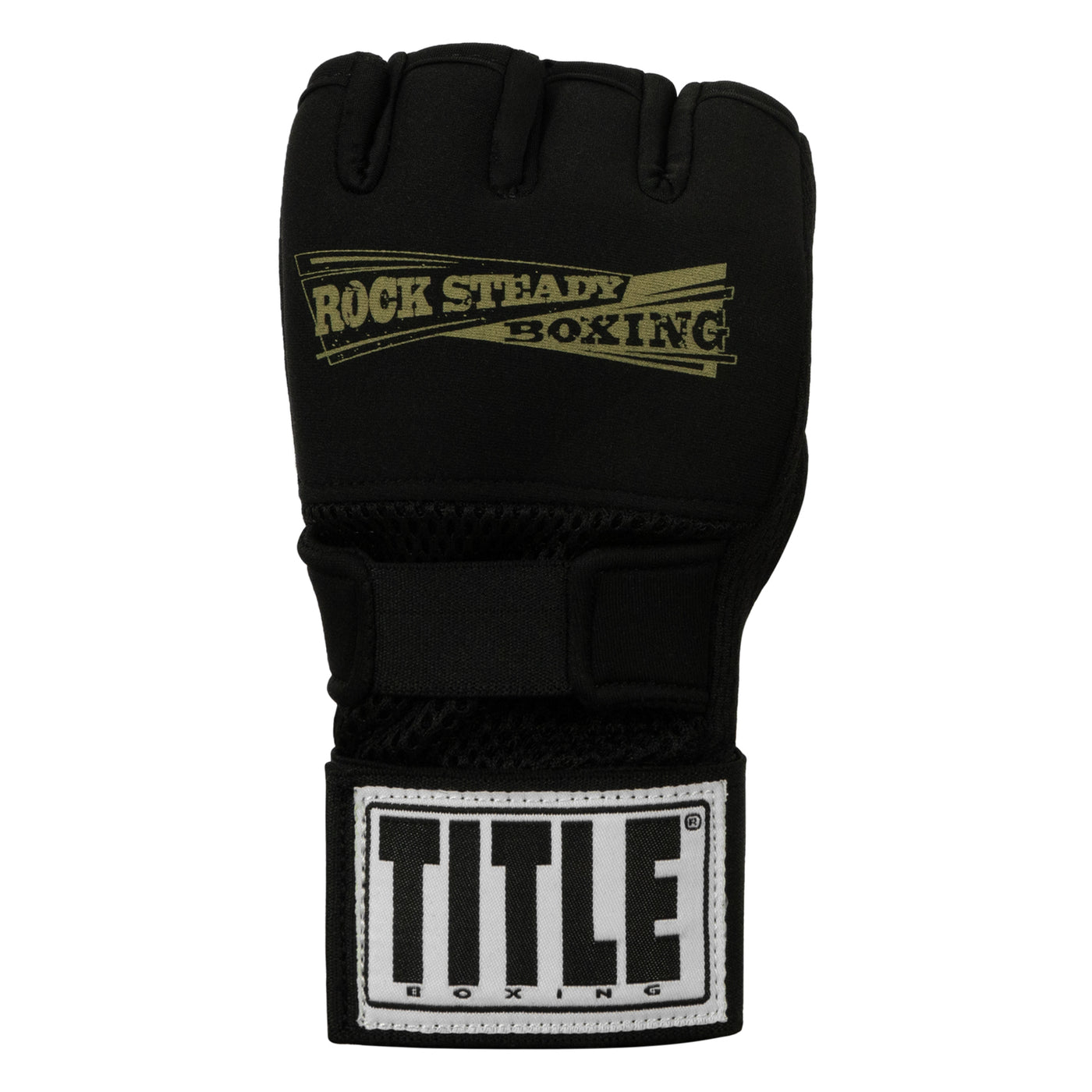variant:lifestyle::TITLE Boxing Rock Steady Gel Glove Wraps variant:lifestyle::TITLE Boxing Rock Steady Gel Glove Wraps front view