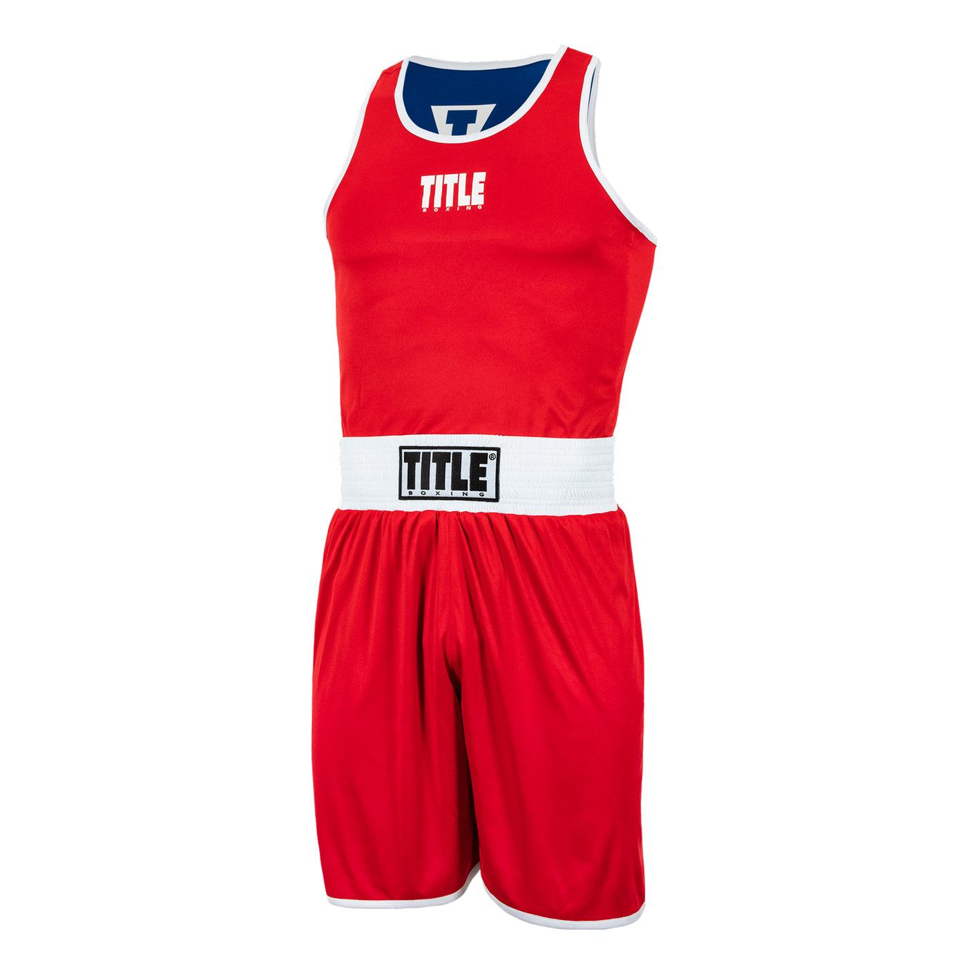 variant:lifestyle::TITLE Boxing Aerovent Elite Amateur Boxing Set 1 2.0 front red side